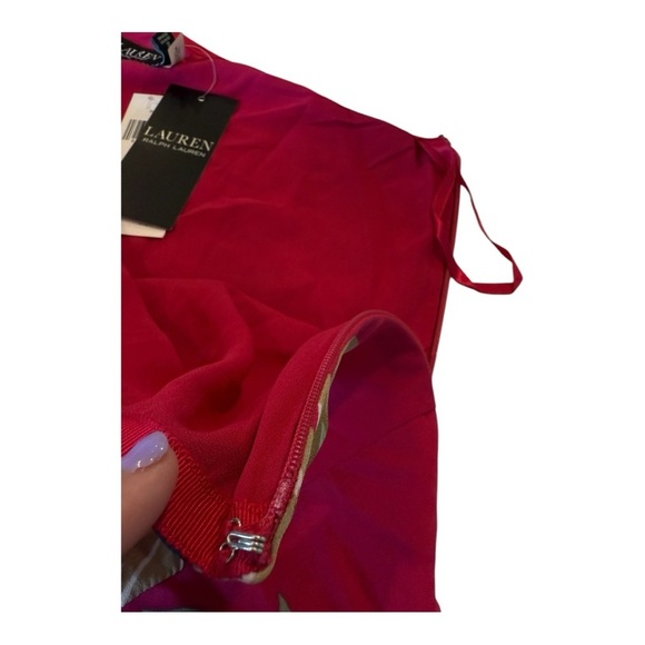 LRL Ralph Lauren Black Label Pink Floral Georgette Mini Skirt Size 10 NEW - Picture 14 of 15